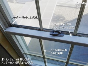 下窓を交換したアンダーセン社ダブルハング